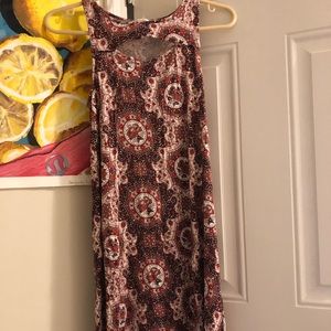 Aeropostale Maroon Patterned Dress